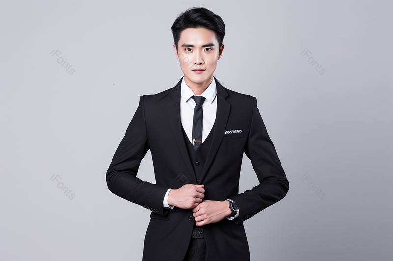 摄影棚中穿着西装的帅气男生,高清,摄影图,摄影图片,图片大全,摄影图免费下载